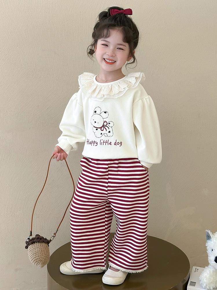 2025 Jenters Trendy Todelt Sett: Høst/Vår Hverdagslig Antrekk