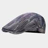 Spring and summer new models, old and dirty hats, women's personality stripes, fashionable men's British beret, breathable forward hat