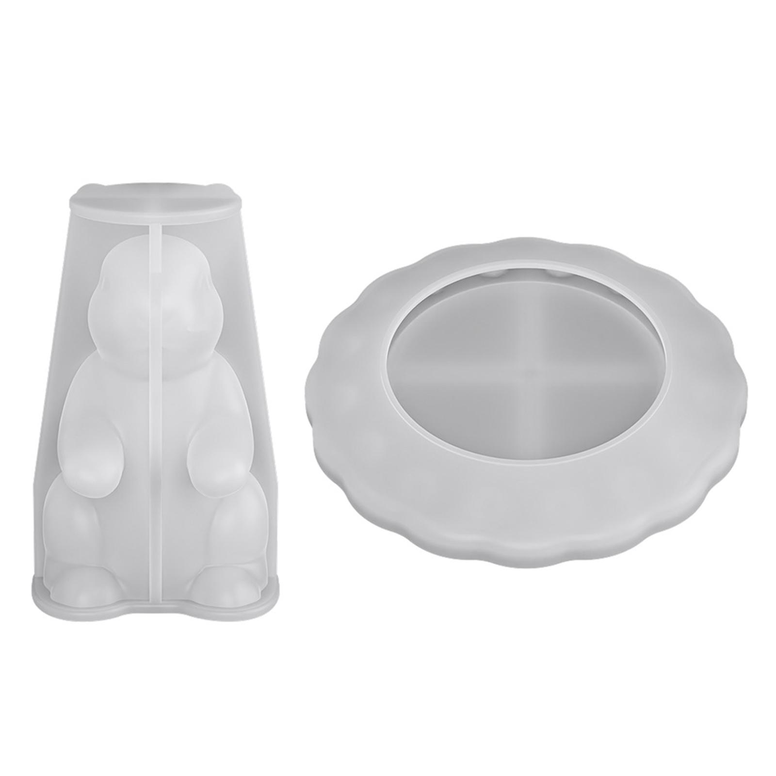 

Big Rabbit Silicone Molds Resin Polymer Clay Crafts for Home Decor & Candle Making Wave Spiral Molds