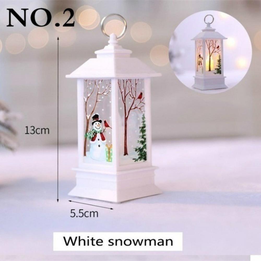 1pcs Christmas New Year Family Decoration Fairy Light Candle White Snowman LED Flame Light Wedding Decoration