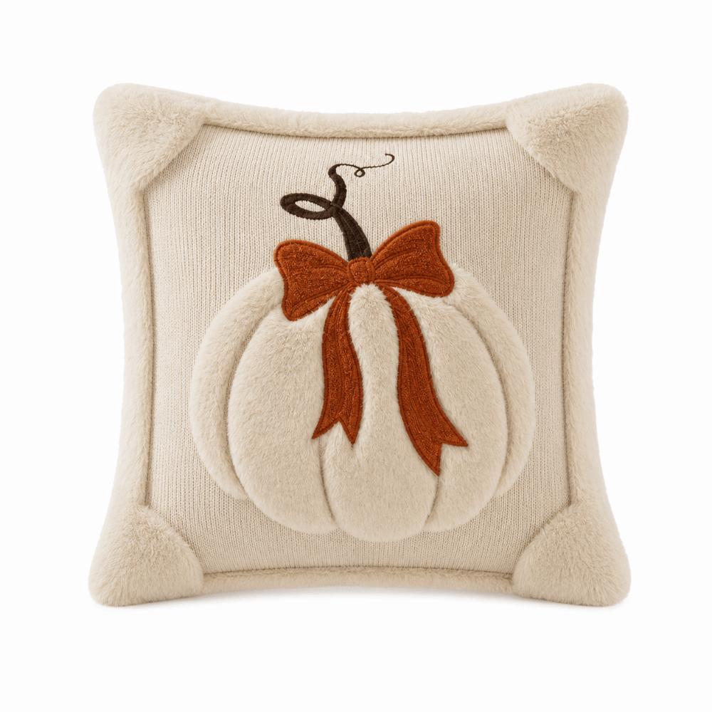 Pumpkin Pattern Decorative Pillowcase 18x18 Inches Fall Pillow Cases Autumn Thanksgiving Harvest
