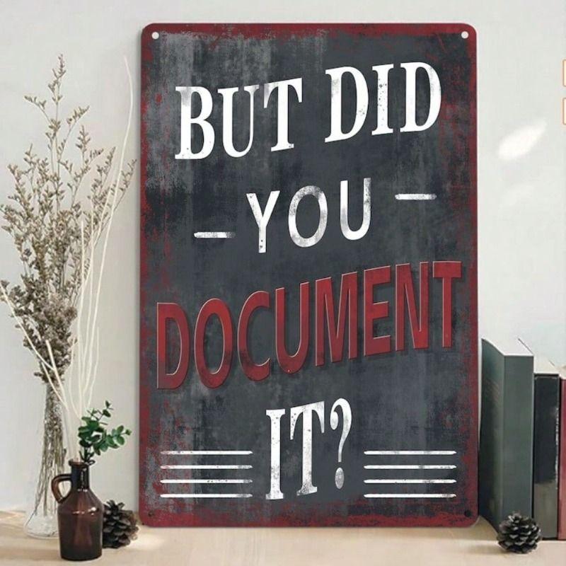 Vintage Metalen Blik Wandposter Bord 20x30cm