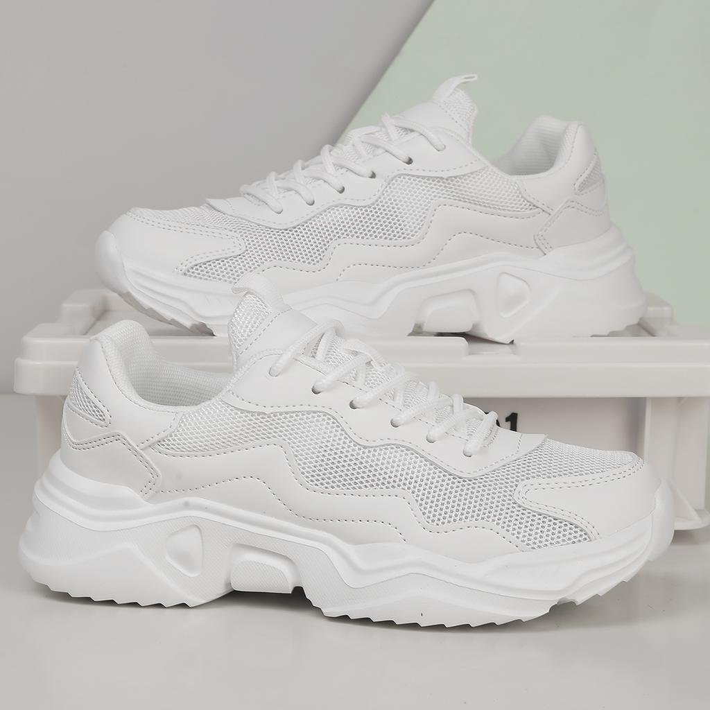 Dad Shoes Couple Style  New Four-Season Thick-Soled Black Shoes For Women Versatile Popular Casual Sports Shoes