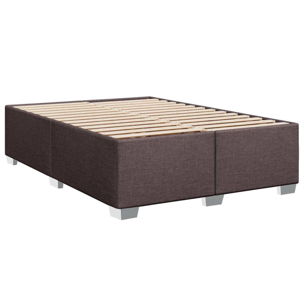 Vidaxl Letto Continentale Con Materasso, Marrone, Tessuto, 140X190 Cm