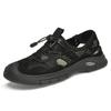 Summer New Mesh Hole Beach Shoes Men's Casual Outer Wear Hollow Breathable Leather Outdoor Sports Sandals