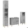 VidaXL Bathroom Furniture Set 3 Pcs Concrete Grey 3324945