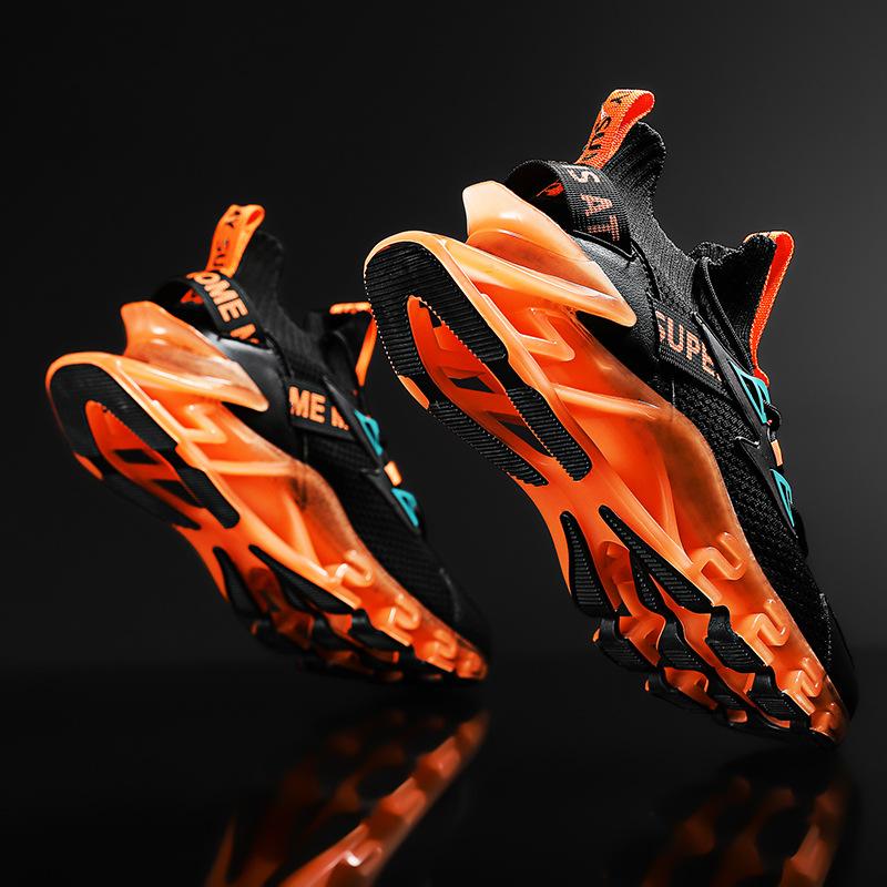 Módní pánské letní síťované běžecké tenisky Pánské síťované prodyšné bílé běžecké vycházkové boty Protiskluzová obuv