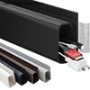 40cm/15.75inch Under Desk Cable Management Tray Cable Raceway PVC Power Wire Hider Strip Cord Holder Wire Organizer