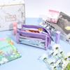 Six-Layer Pencil Bag Transparent Zipper Pouch New Makeup Bag  Students