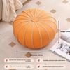 Leather Low Stool Luxury Pumpkin-Shaped Ottoman Cute Round Footrest for Living Room Sofa Shoe Changing Entryway Decor