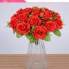 18 Heads Real Happy Flower 9 Colors Photography Photo Gift Natural Simulated Rose Mini Rose Flowers Decorative Home Decorative