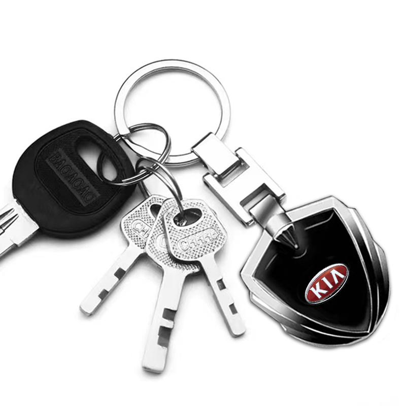 1Pcs Fashion 3D Metal Key Rings Car Logo Emblems Keychain Accessories For KIA Ceed Sportage Rio K5 Optima Cerato Proceed Venga Sedona Forte