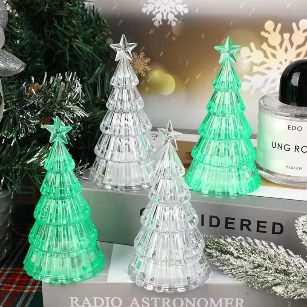 Colorful Christmas Tree Night Light Luminous Christmas Desktop Ornament Desktop LED Lamps  Kids