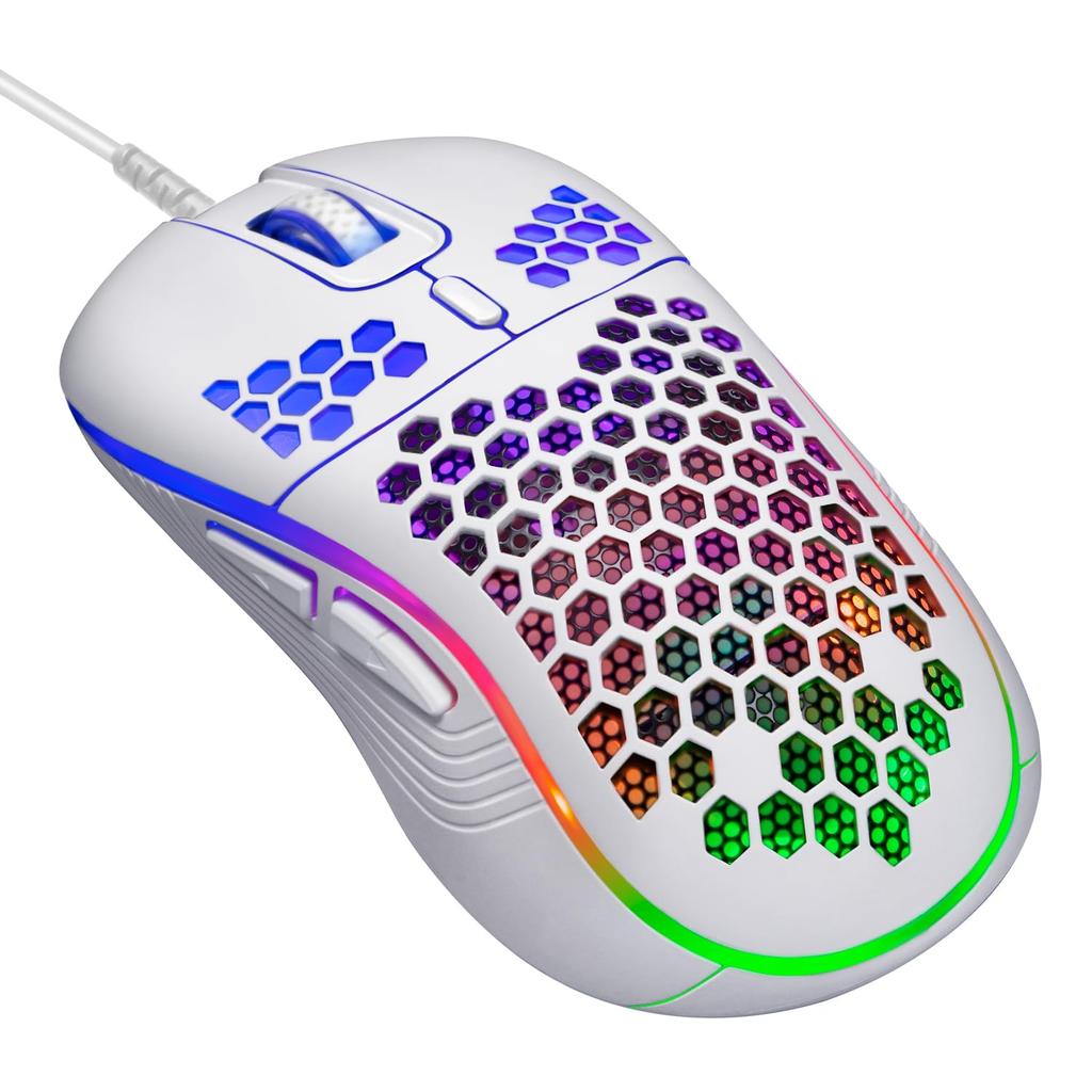 CENTURY Gaming Mouse RACEN RGB LT White LED 6 Buttons USB CRC-GMRGB02WT [IR / / / Wired]