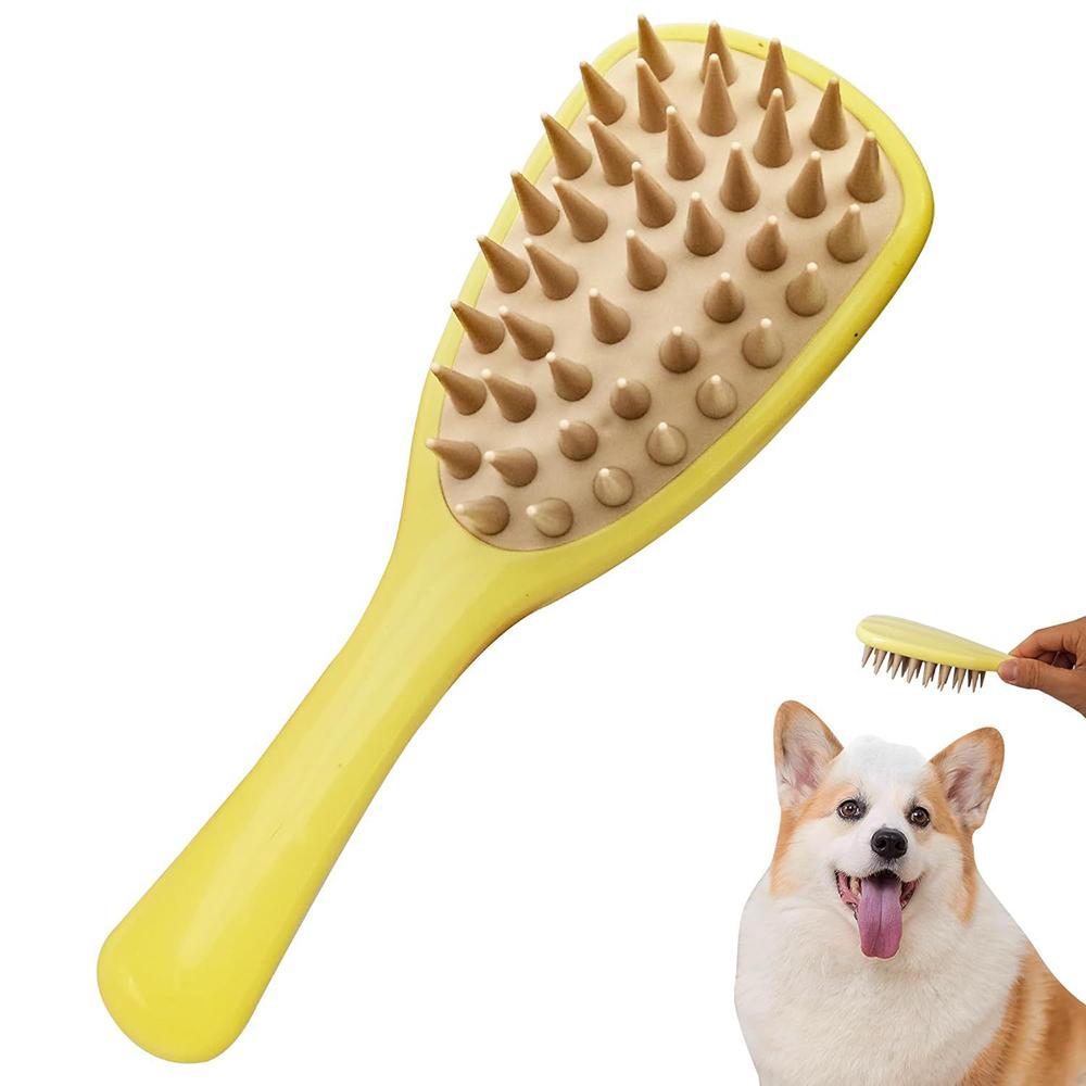 1 Piece Pet Bath Brush, Soft Silicone Material, Pet Shampoo, Massage, Long Handle Cleaning Brush, Dry And Wet, For Cats And Dogs