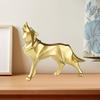 Geometric Wolf Ornament Synthetic Resin Wolf Sculpture Abstract Animal Art Statue for Home Office Desktop Decoration