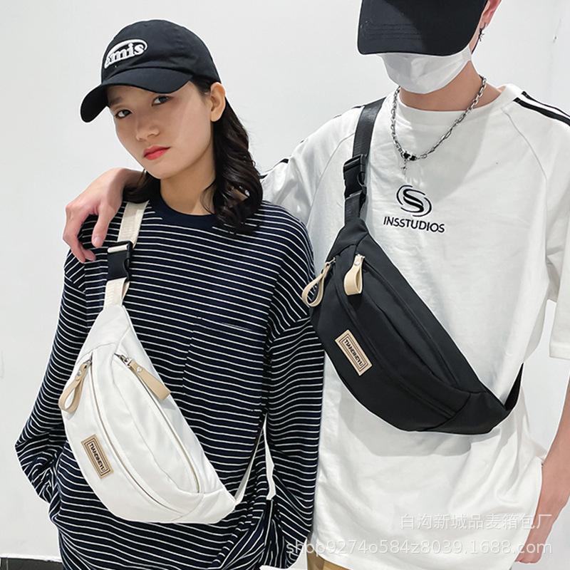 Summer Popular Couple Chest Bag Manufacturer Small Bag Women's New 2025 Popular Nylon Cloth Crossbody Bag Waist Bag