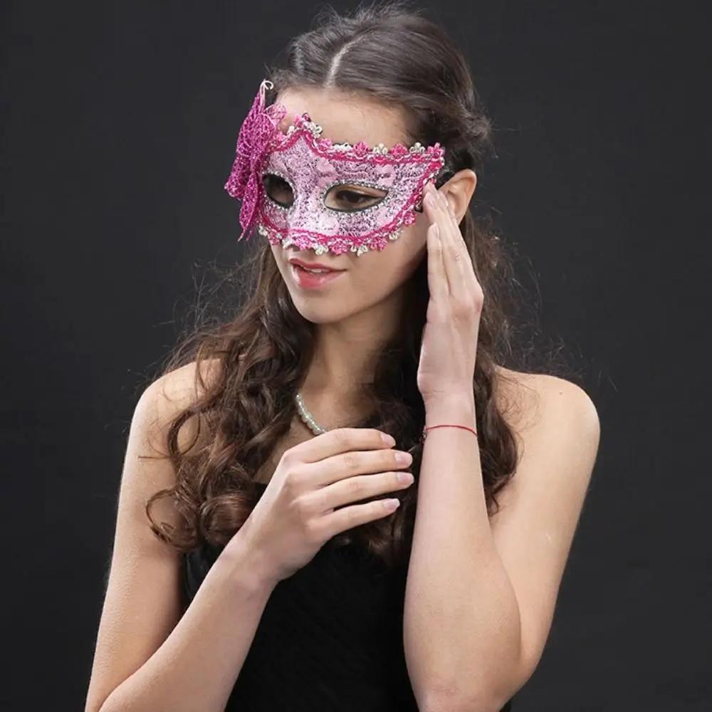 New Fashion Masquerade Mask Side Butterfly Half Face Mardi Gras Mask Sexy Lace Party Makeup Ball Eye Mask