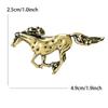 Vintage Racing Horse Brooch Pins Jewelry Accessories Gift Animal Metal Badge Pin For Suit Gifts