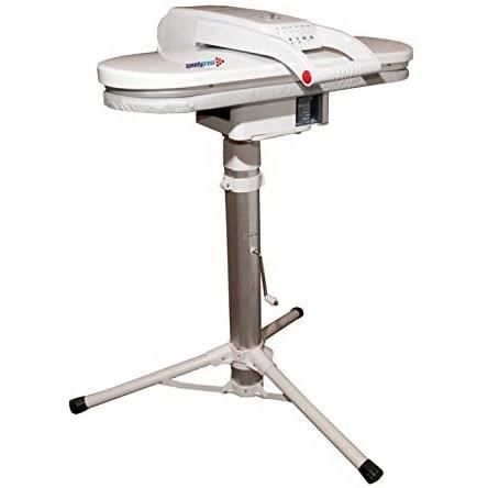 Support de presse à repasser télescopique réglable en hauteur pour les presses à repasser à vapeur Mega 64 cm de Speedypress - Blanc