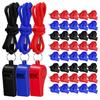 10 Stück Plastikpfeifen mit Schlüsselbändern Laute Sport Schiedsrichter Erbsenpfeifen für Trainer Notfall Überleben Verwendung Ersatz Trainerpfeife