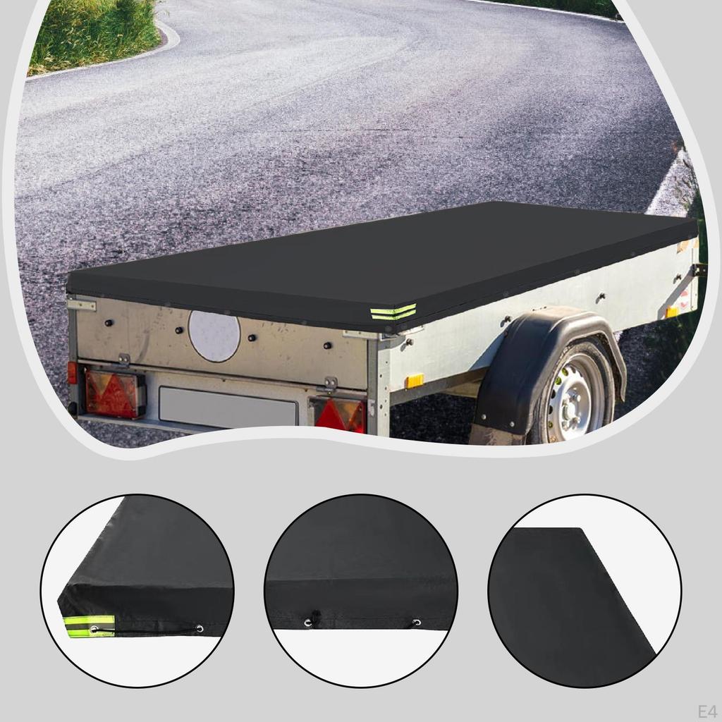 Pokrowiec na przyczepę Ochrona Pyłoszczelny Stylowy Zewnętrzny Użytkowy Odporny na Zużycie Pasuje do Większości Przyczep Rozdarcie
