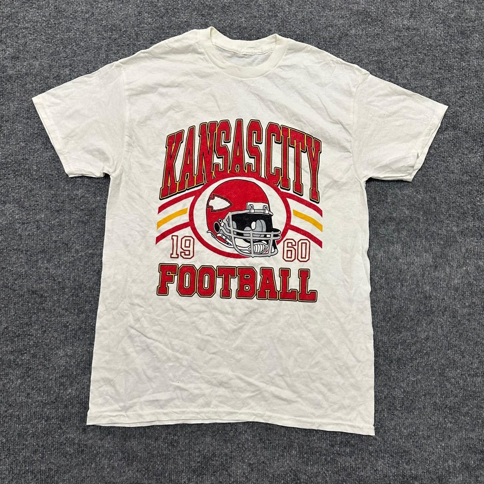 Unbranded T-Shirt Mens Size M White Kansas City Football Graphic Short Sleeve XXL
