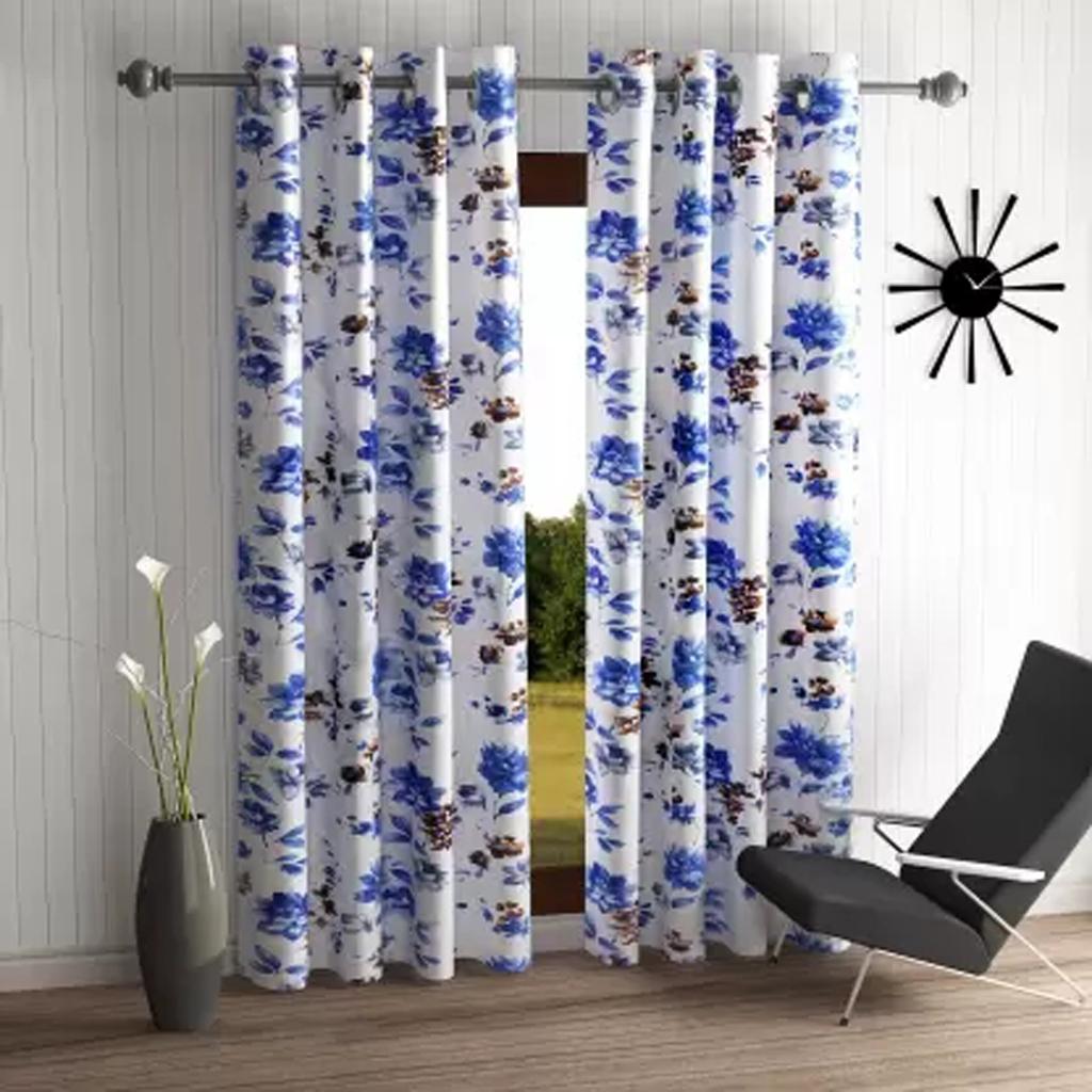 Green Flower Printing Cloth Curtains For Kids Boy Girl Bedroom Living Room Blue/Pink Cortinas Custom Made Drape Custom