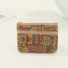Fashion Cork Coin Purse Ethnic Style Double Layer Zipper Money Bag Luxury Retro Clutch Pocket Wallets