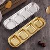Korean Style 304 Stainless Steel Dipping & Seasoning Dish - Two or Three Compartments