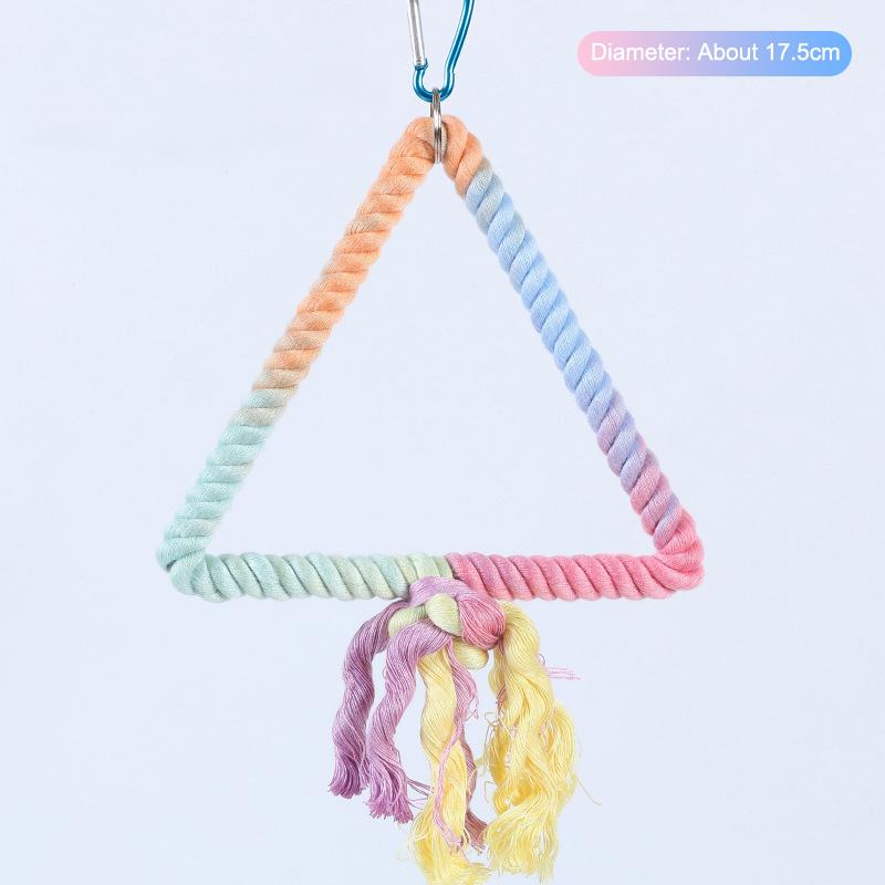 

Птица Попугай качели Игрушка Коготь Клетка Игрушка Попугай Коготь Хлопковая Веревка Подставка Столб Птица Игровая Площадка Подвесная Клетка Качели Аксессуары as the picture