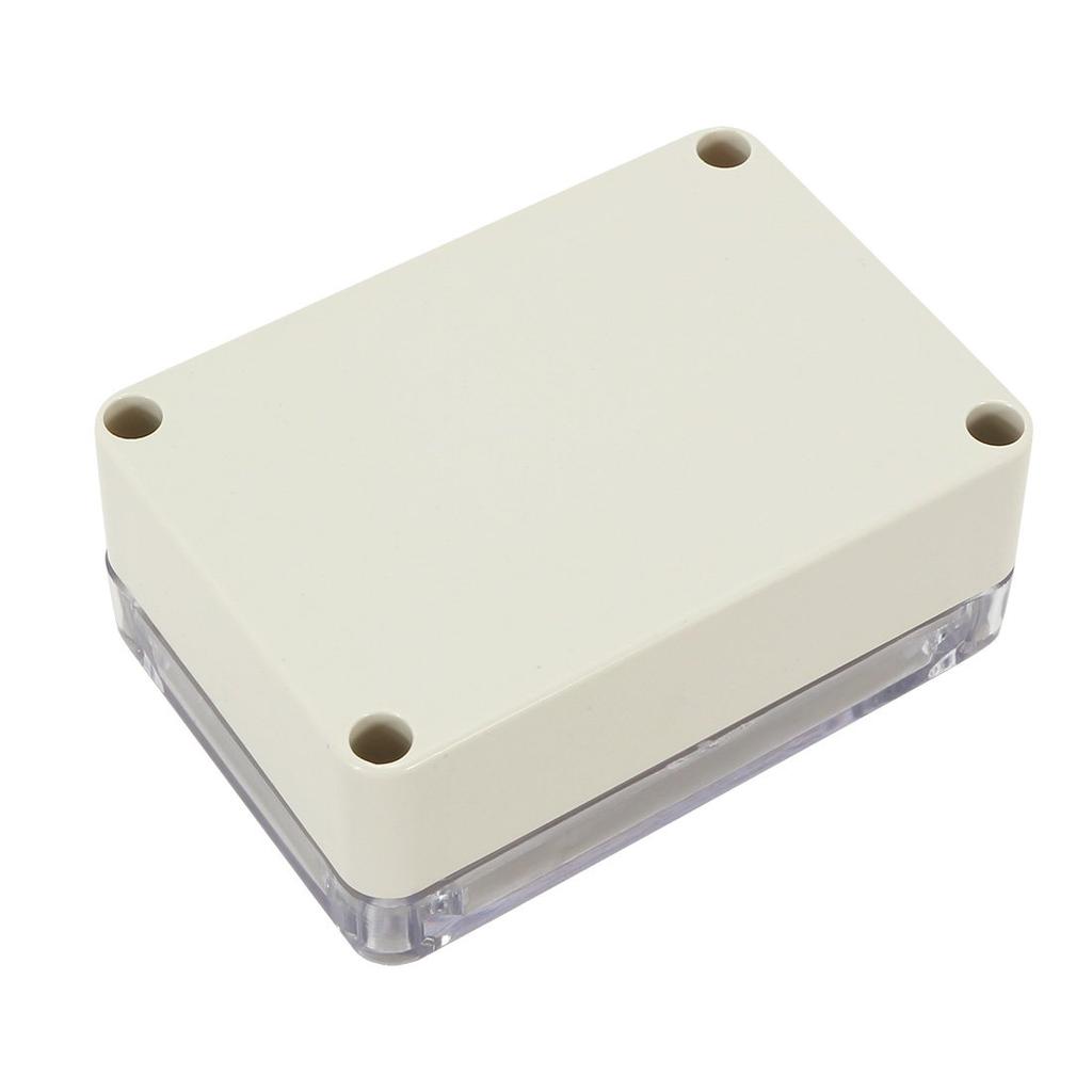 ABS Plastic Junction Box, Dustproof Waterproof IP65 Electrical Box - Universal Project Enclosure Grey, with PC Transparent/Clear Cover