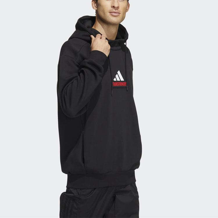 Adidas X Transformers Co-Branded Hoodie With Logo Print Men Hoodie Black HM7446
