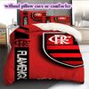 Flamengo football soccer Pattern Bedding,Quilt Set Quilt Cover Pillowcase Home Birthday Gift (1*duvet cover+2*pillowcase,without core)
