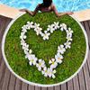 Flower Round Beach Towel,Microfiber Quick Dry Beach Blanket,Soft Absorbent Sand Proof Circle Swim Pool Towel Portable Picnic Mat