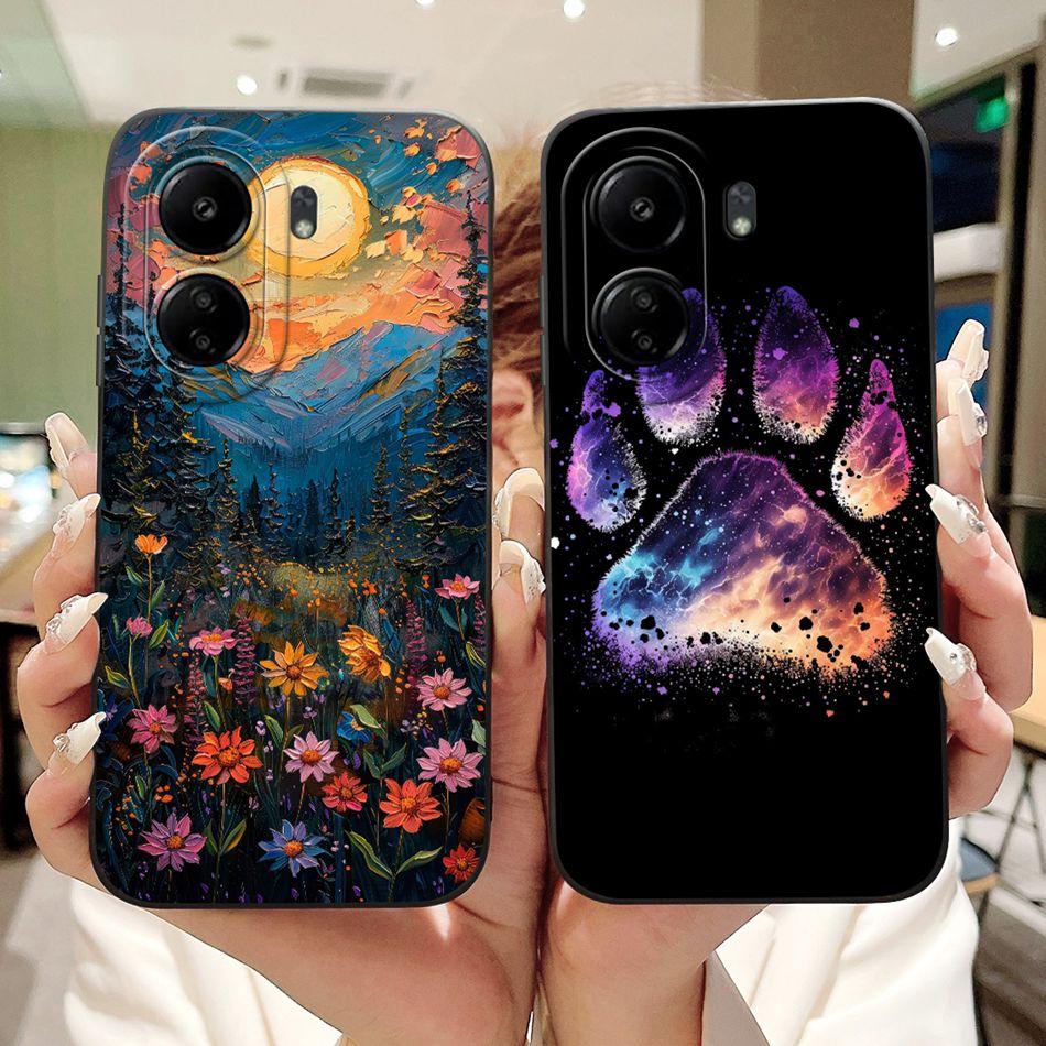 For Xiaomi Redmi 13C New Fashion Dusk Beach Painting Case For Redmi 13C 4G Soft Silicone Phone Cases