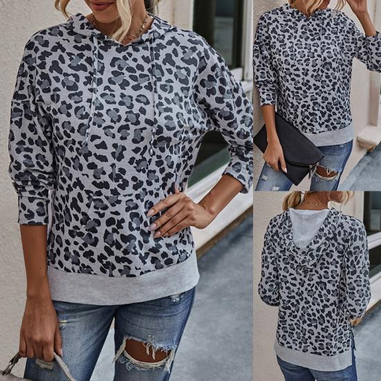 halloween wolf print long sleeves hoodie