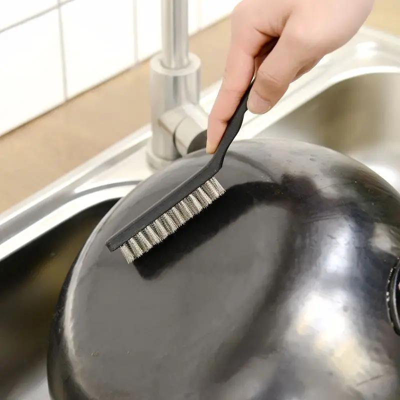 2pcs Wire Brushes Copper Brush Cleaning Accessories Stainless Steel Copper Wire Brushes for Metal Rust Scrub Removal Cleaning