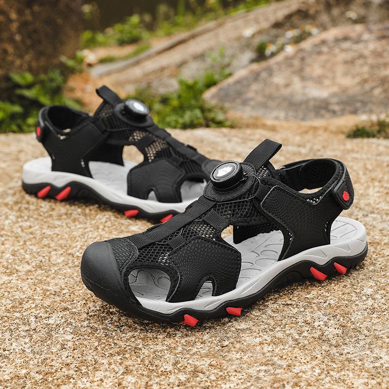 Fashion Hollow Out Summer Shoes All-match Soft Sandles Outdoor Breathable Comfort Slip On Wading Aqua Flats Handmade Casual Men Sandals