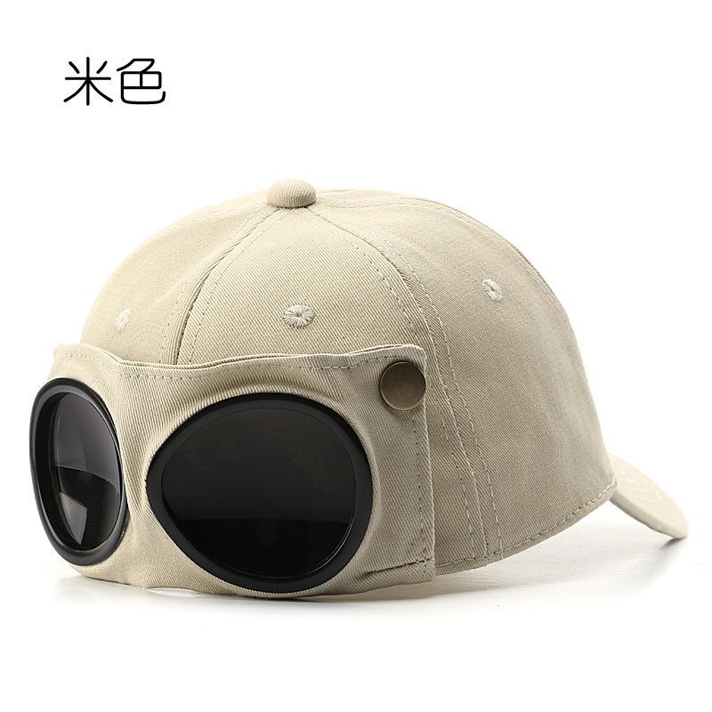 Fashion Pilot Hat Ins Korean Version Personality Glasses Baseball Cap Men Sunglasses Sunshade Spring Summer Versatile Hat