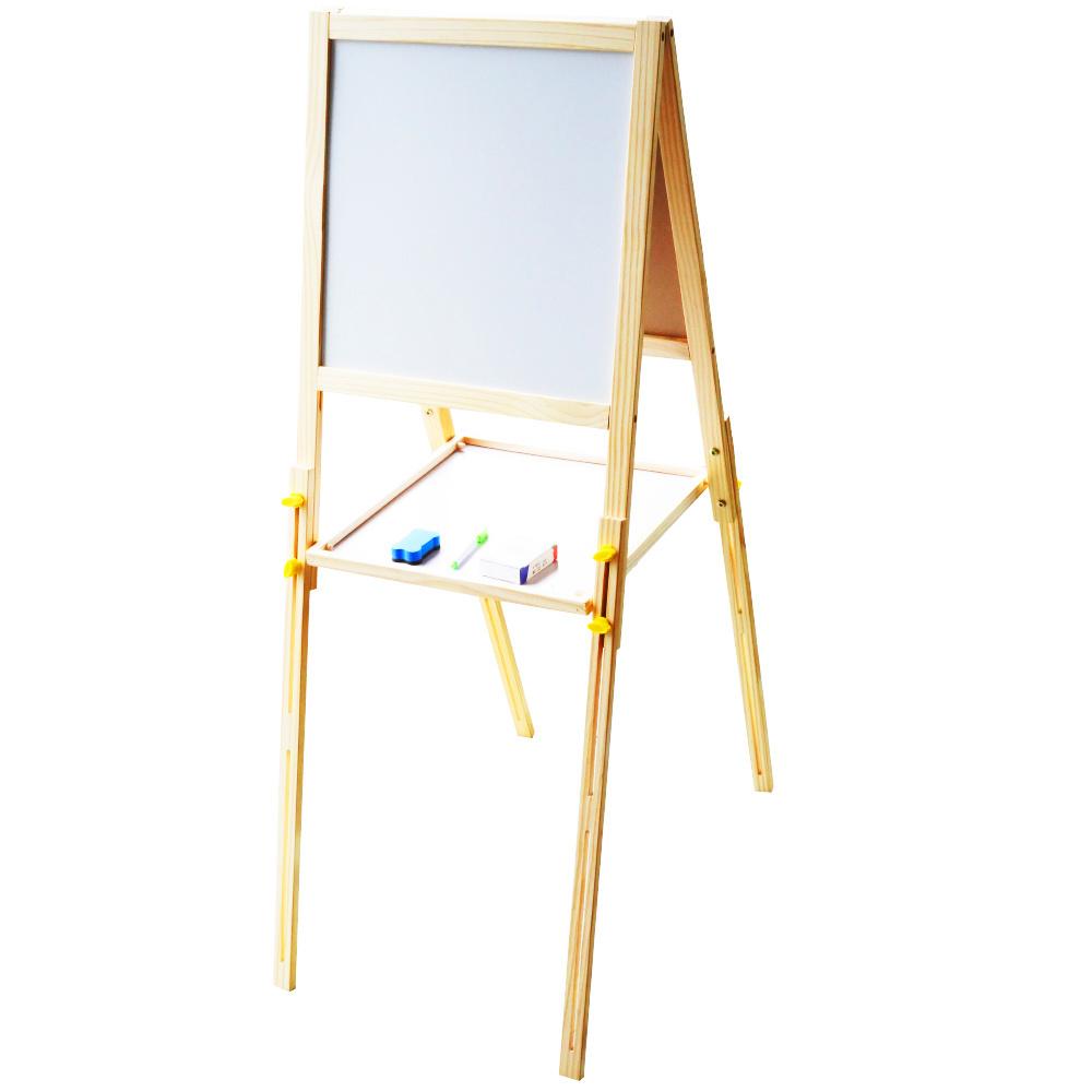 Drewniana tablica magnetyczna kredowa + puzzle magnetyczne zestaw
