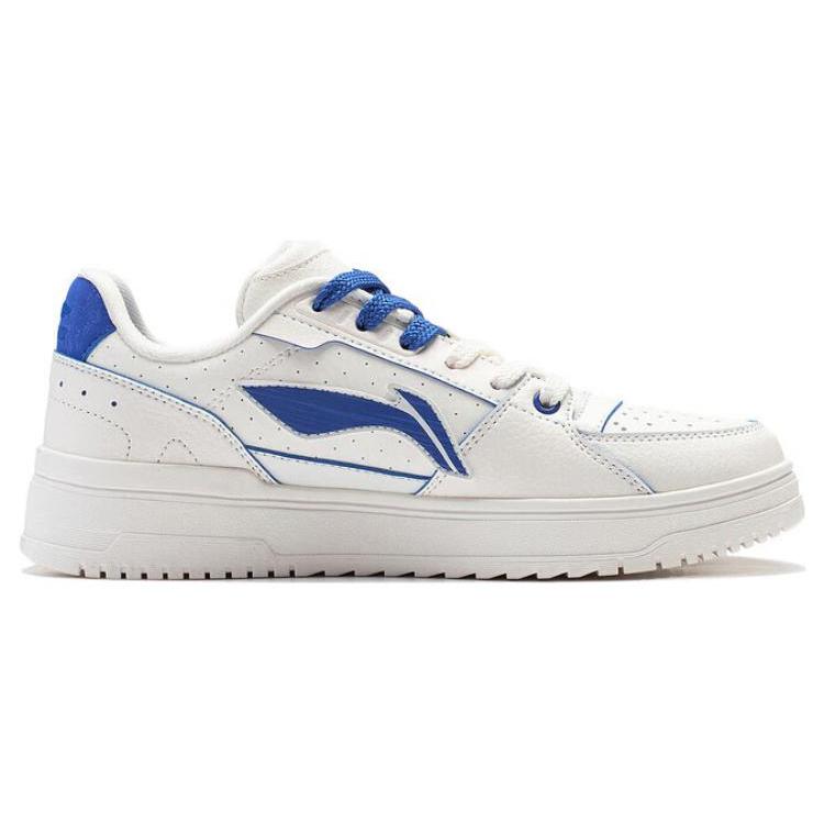 Li Ning Tianji 2.0 Slip Resistant Abrasion Resistant Low Top Skateboard Shoes Women's White Blue AGCT292-1