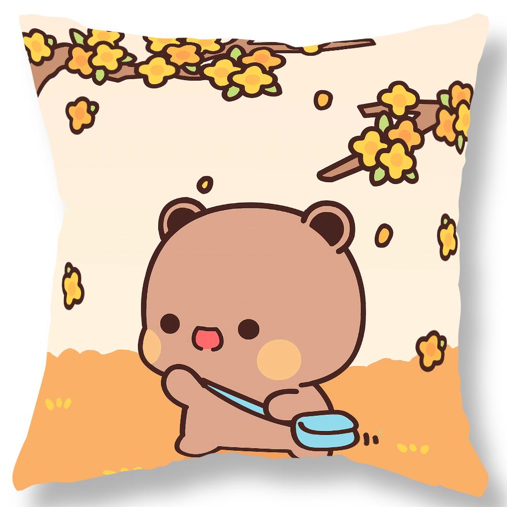 Cute Bear Bubu Dudu Pillowcase Kawaii Cartoon Animation Living Room Sofa Cushion Cover Bedroom Room Home Decoration Gift