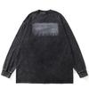 Streetwear Tricou Grafic Ambele Părți Negru Spălăcit Bumbac Unisex Mărimi Mari Mâneci Lungi Tricou
