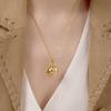 Youthway Classic Zircon Ladybird Pendant Necklace For Women Minimalist  Gold Plated Stainless Steel Necklace Fashion Jewelry