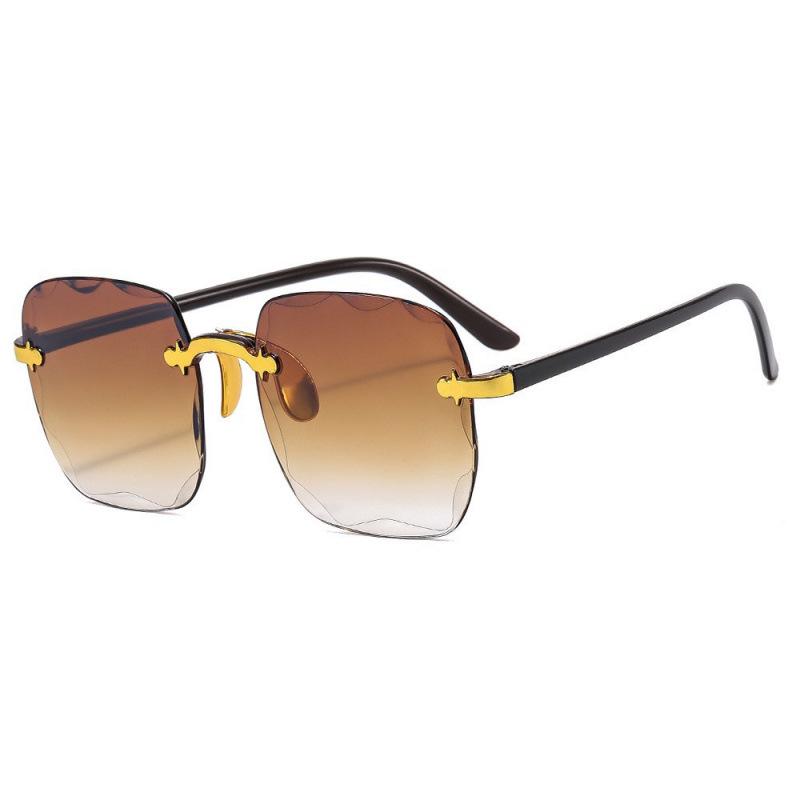 2026 European Style Rimless Square Sunglasses for Men and Women - Trendy Cut Edge Design