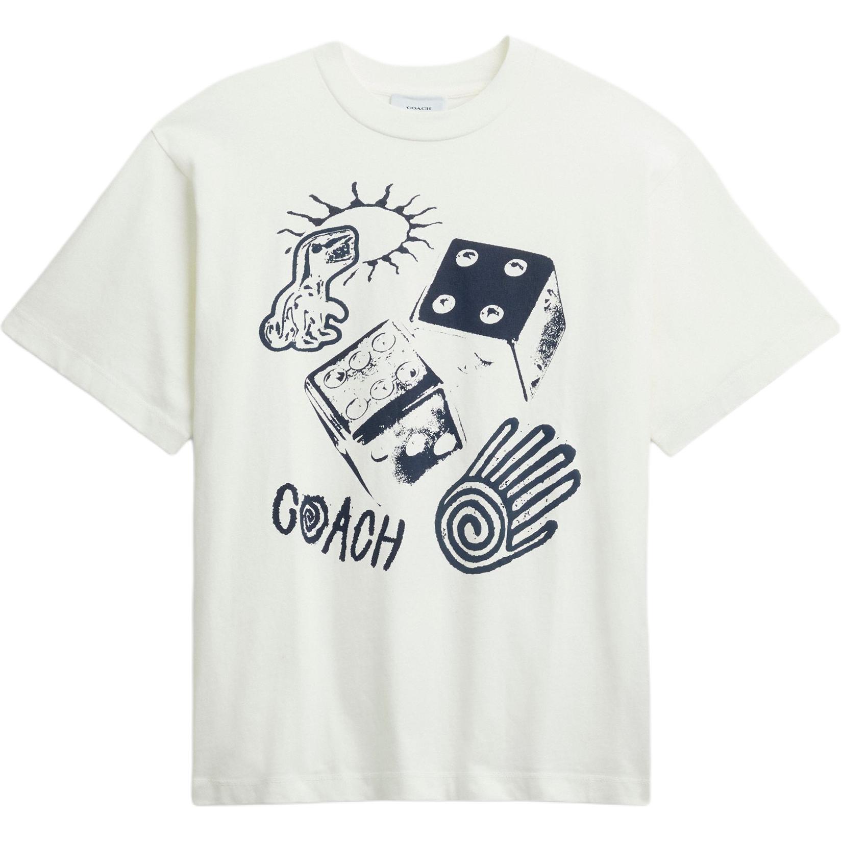 

Coach Cotton Patchwork Pattern Fitted Short Sleeve T-Shirt Men tops CDU06-NFY M