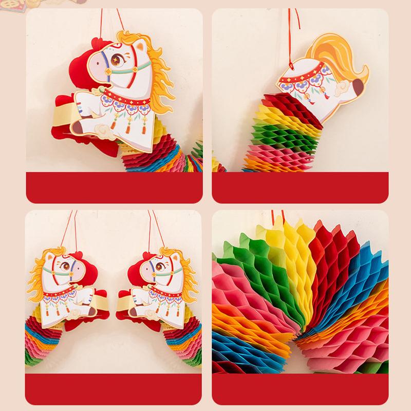 3D Chinese Paper Dragon Garland Spring Festival Ceiling Ornament Lunar New Year Party Restaurant Shopping Mall Hanging Decor