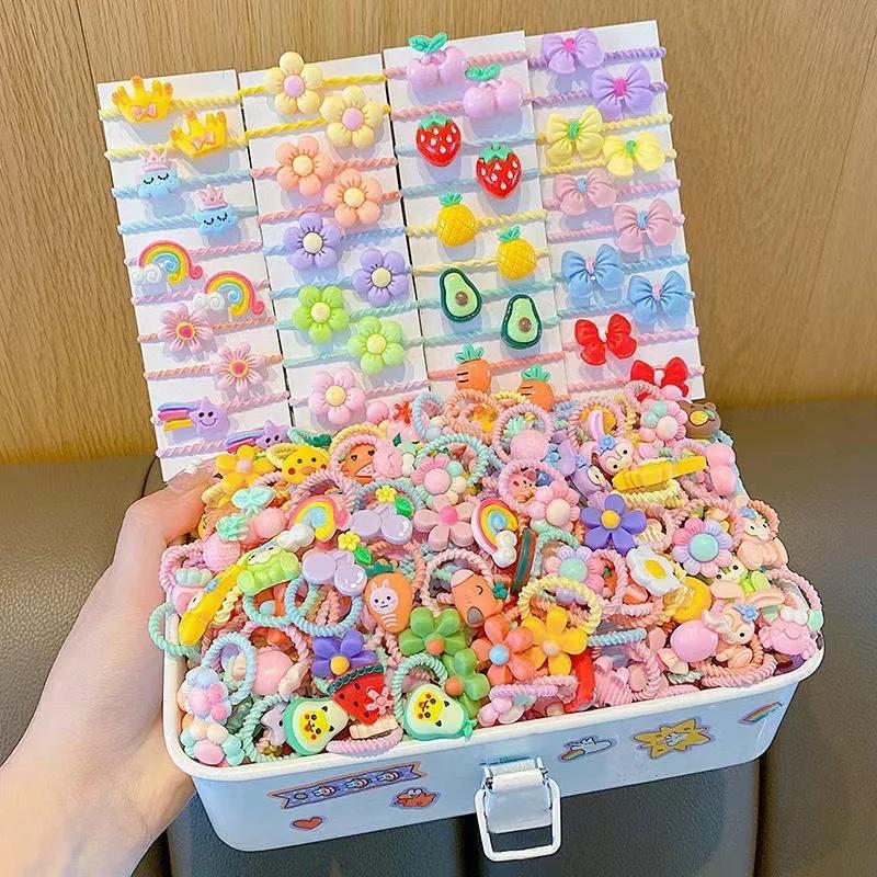 10pcs/Set New Rubber Band for Children Cartoon Hair Band New High Elasticity Sweet Cute Baby Hair Rope Girls Hair Accessories