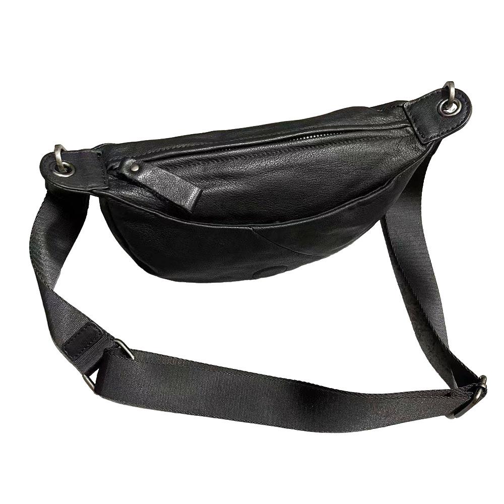 All-Leather Cross-Women'S Bag Trendy Saddle Bag Commuter Leather Women'S Bag Black Cowhide Shoulder Messenger Women'S Bag